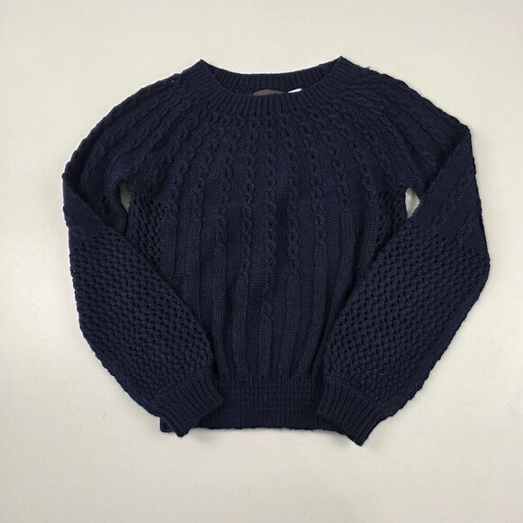 Anthropologie Sweaters - Guinevere Sweater‎ Womens Small Blue Wool Blend Knit L/S Pullover Anthropologie